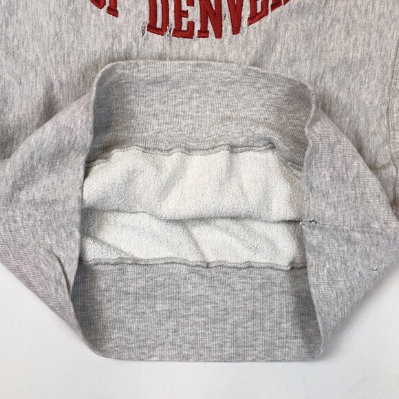 Vintage University Denver Law Champion Reverse Weave Crewneck Sweatshirt XL USA - Picture 12 of 16
